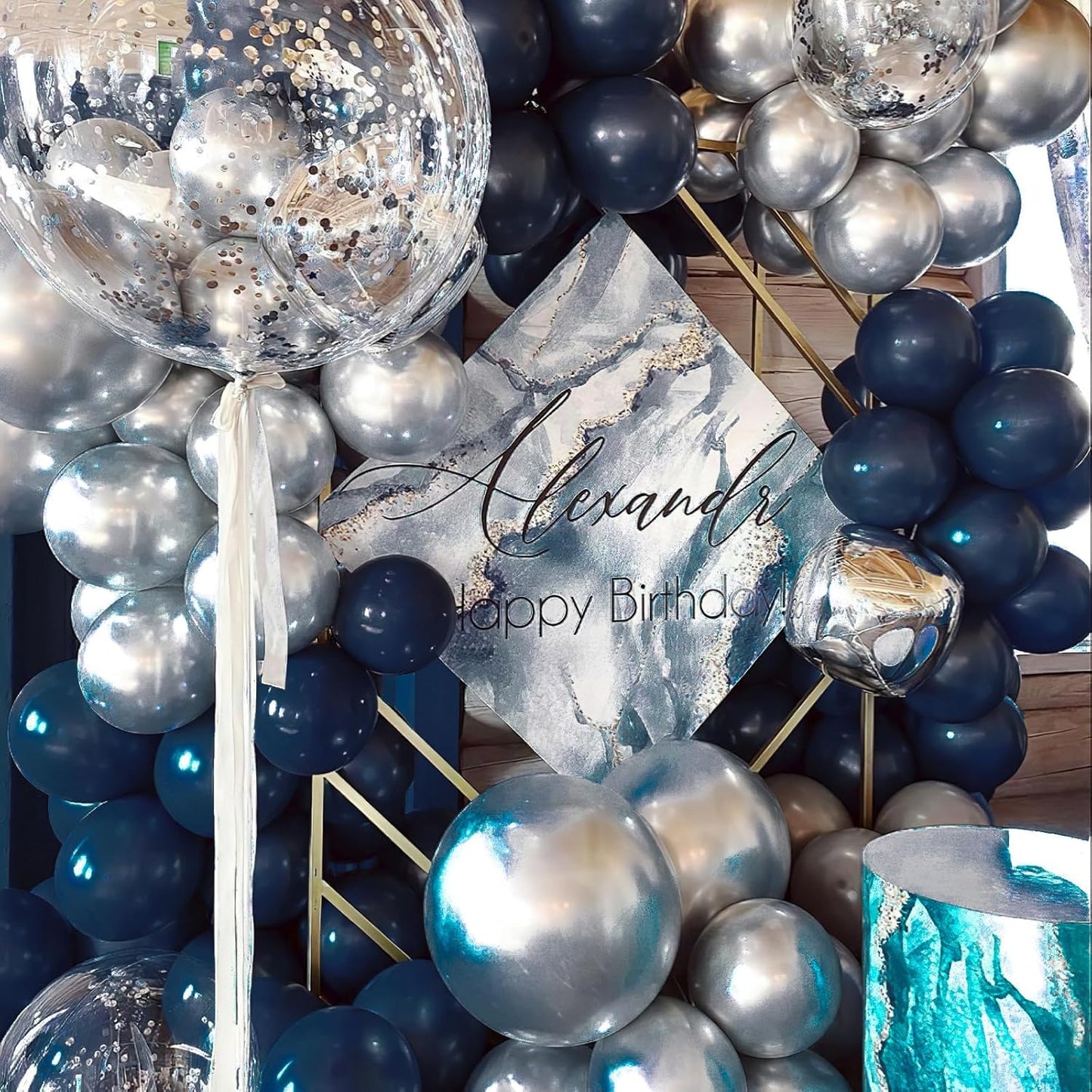 PartyWoo Navy Blue Balloons - 18 Inch Matte Helium Latex | 20pcs for Graduation, Weddings & Birthdays