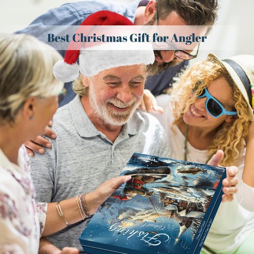 Fishing Advent Calendar for Adult Men - Fishing Lures Kit with Tackle Box Advent Calendar for Fisher Teen Boys - 2024 Xmas Holiday Surprise Gift for 24 Days Christmas Countdown