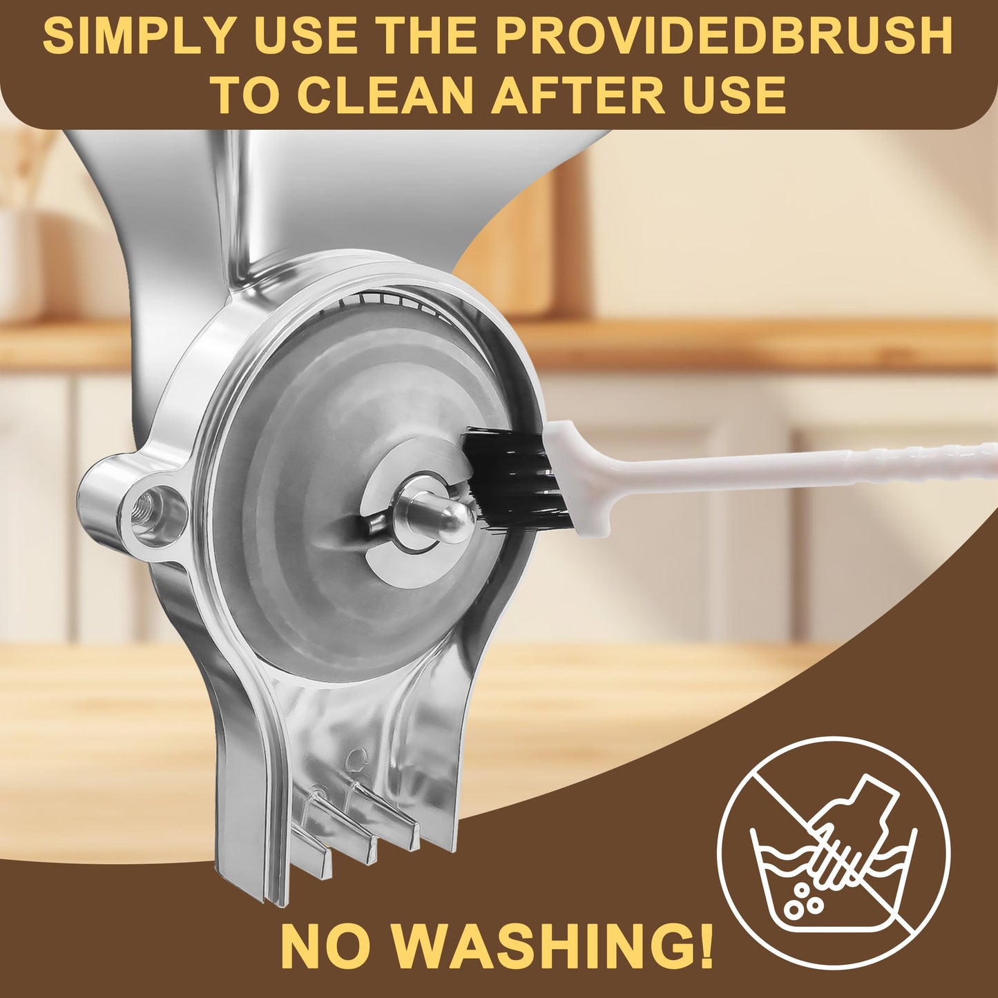 Premium All-Metal Grain Mill Attachment for KitchenAid Stand Mixers, 12-Level Adjustable Flour Mill Grinder for Wheat, Oats, Corn, Rice, Non-Oily Dry Grains - Includes Cleaning Brush