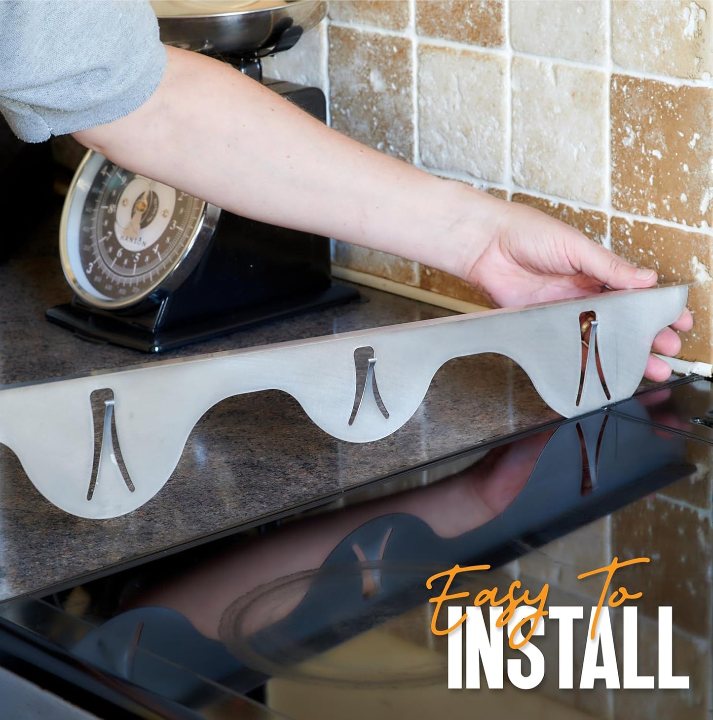 Linda’s Essentials Stainless Steel Stove Gap Covers - Heat Resistant Oven Filler (2 Pack, 23.4 Inches, Silver)