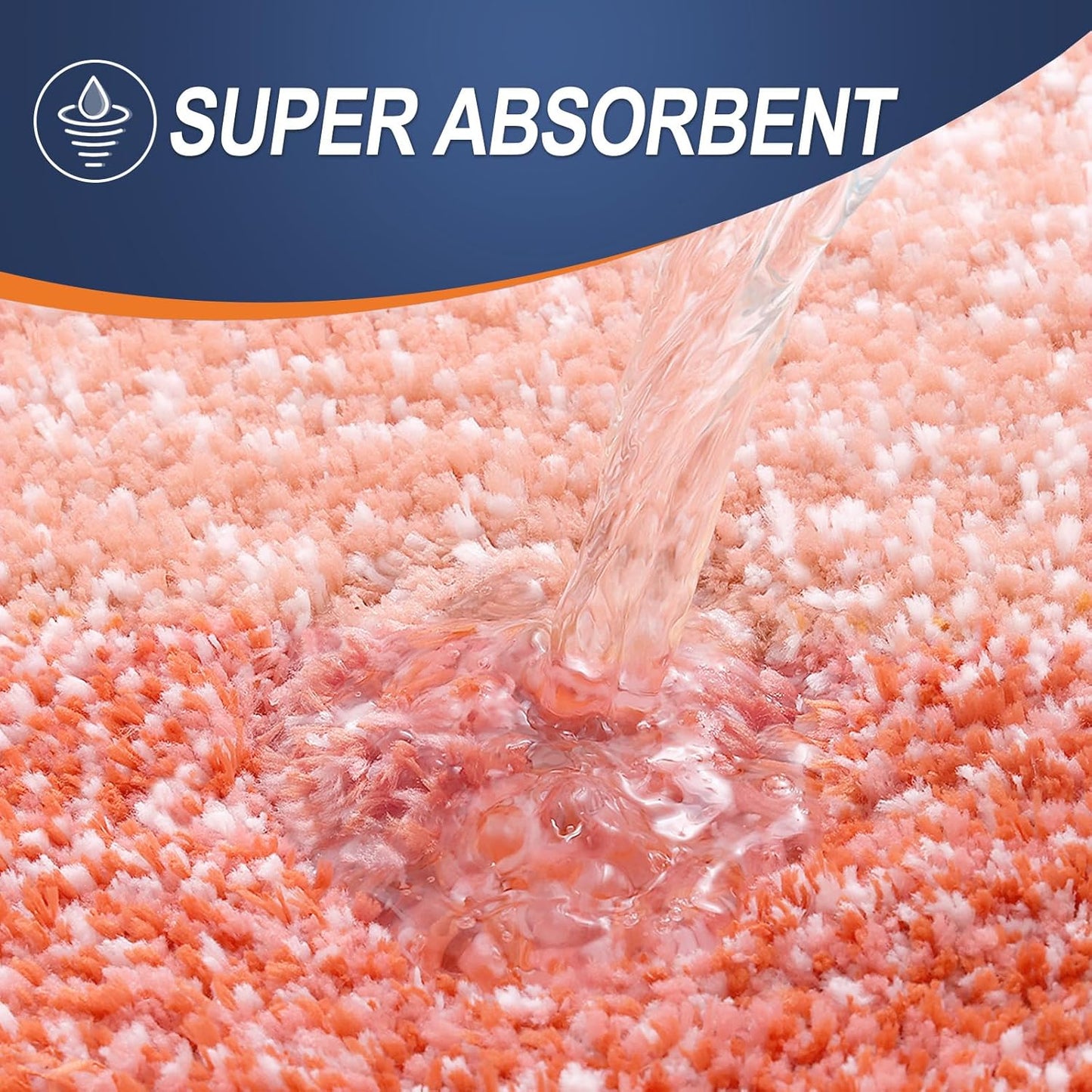 OLANLY Bathroom Runner Rug - Extra Soft, Absorbent Microfiber Mat | 59x20, Quick Dry, Washable, Coral