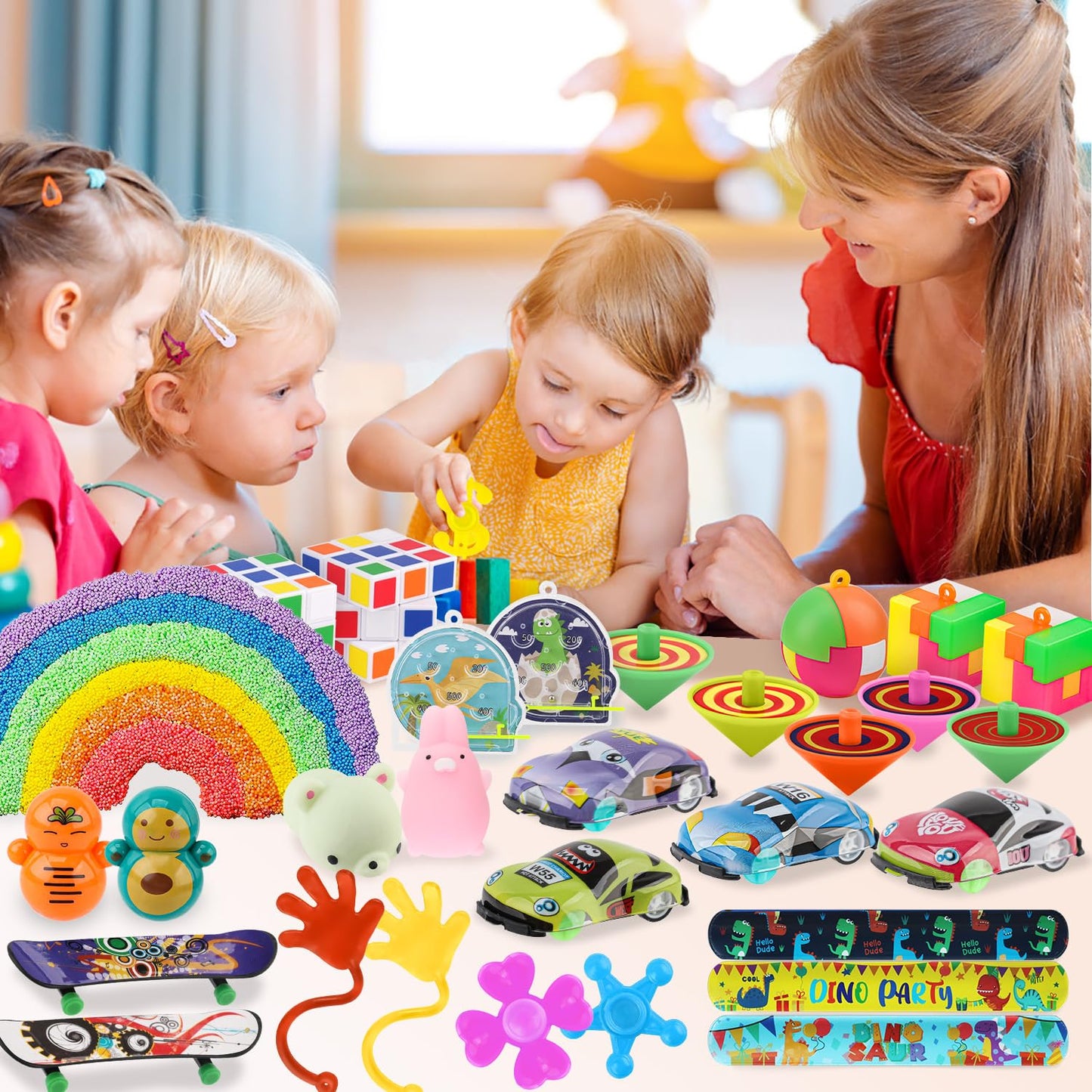 soi-meme 60 Pcs Party Favors Carnival Treasure Box Toys Classroom Prizes Small Mini Bulk Gifts Toys Pinata Easter Basket Stuffers for Kids Boys Girls , Goodie Bags Fillers for Kids Birthday Party