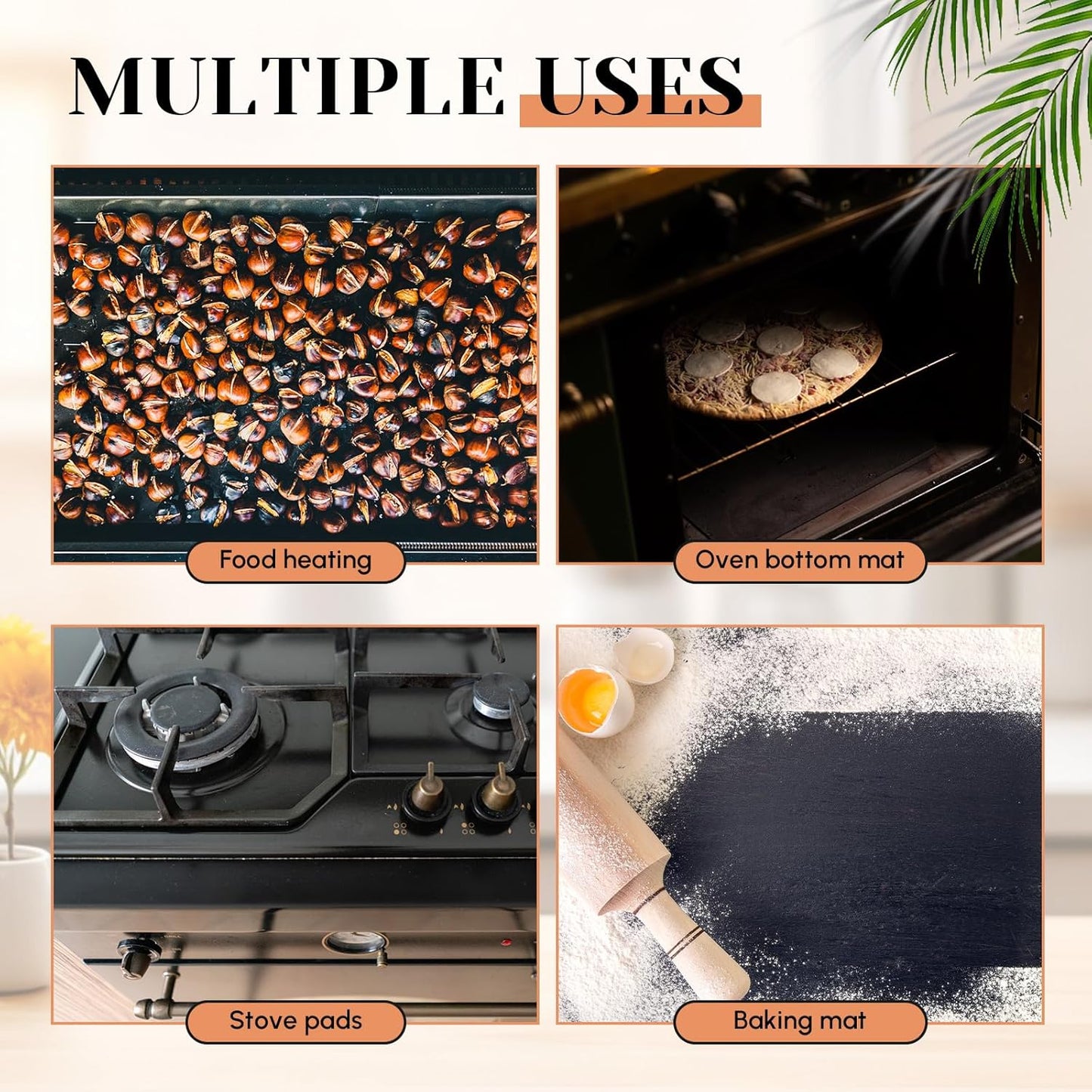 Skiennix Oven Liners - Large 16” x 240” Heat Resistant Non-Stick Mats for All Oven Types