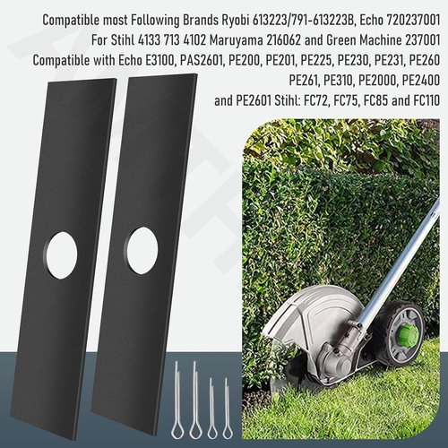Green Machine Edger Blades - 2 Pack 7-1/2" with 1” Center Hole | Compatible with Ryobi, Craftsman, Echo, Stihl, Maruyama