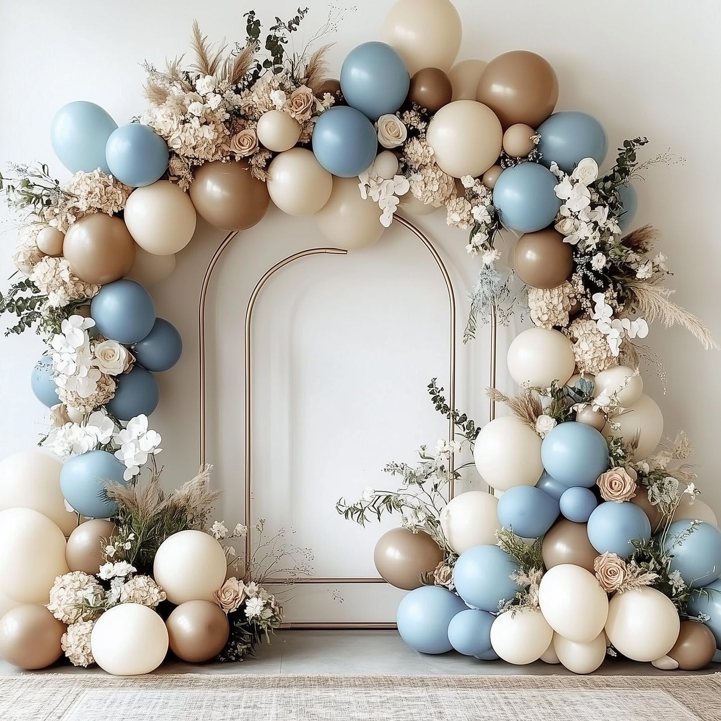 RUBFAC 129pcs Dusty Blue Balloons Different Sizes 18 12 10 5 Inch Latex Haze Blue Balloon Garland Arch for Party Decoration Birthday Wedding Engagements Anniversary Baby Shower Party Supplies