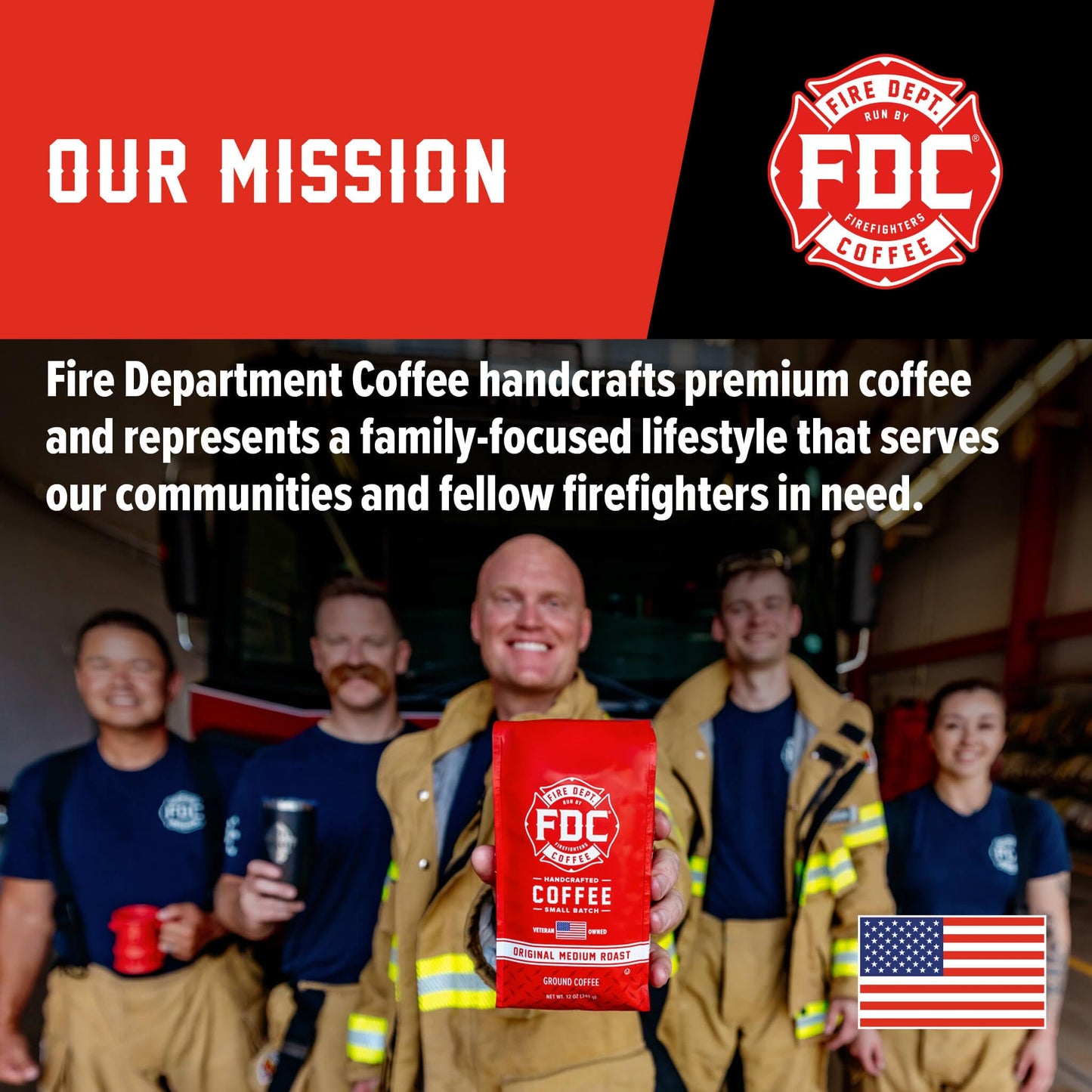 Fire Department Coffee - Gives Back to Firefighters - Full-Bodied & Bold Skull Crushing Espresso Coffee Beans - Roasted in the USA - Premium Espresso Beans - Veteran Owned - Bulk 5 LB