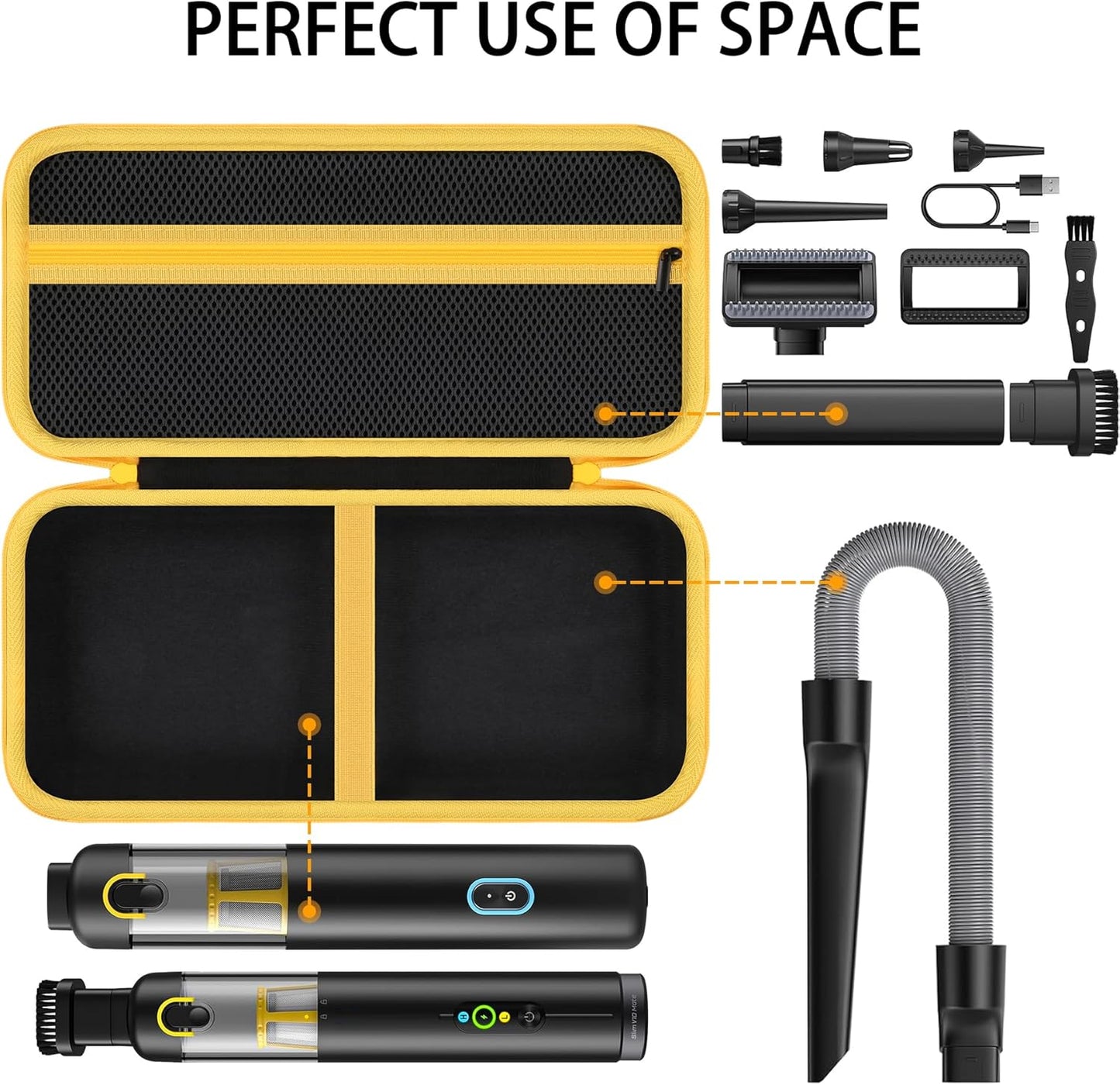 Aenllosi Hard Case for Fanttik V8/V10 Car Vacuum | Durable Organizer for Apex & Slim Models