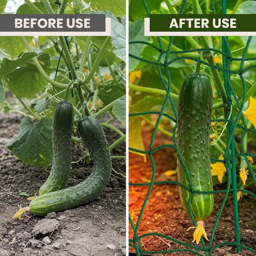 Cucumber Trellis by [Brand Name] - A-Frame Vegetable Support for Climbing Plants | 53x53 Inches