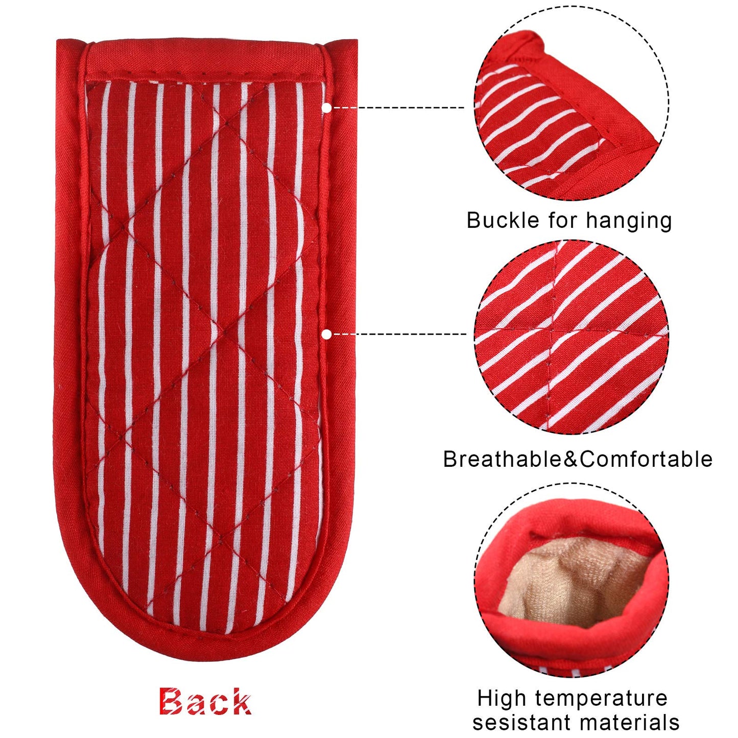6 Pieces Cast Iron Pan Handle Covers Sleeve Holders Heat Resistant Non-Slip Skillet Pot Holders Kitchen Oven Mitts for BBQ and Baking Supplies,6 Styles