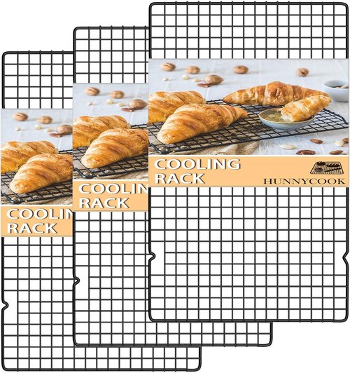 Hunnycook Cooling Rack - 15.8”×9.8” Stainless Steel Baking Rack | Oven Safe for Roasting & Grilling