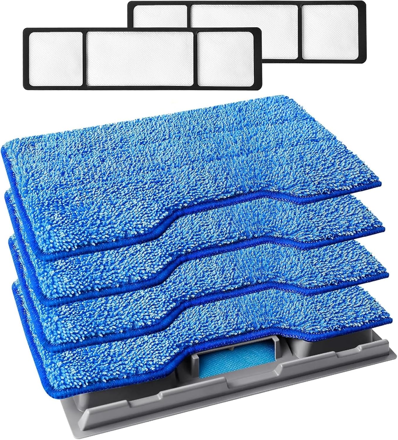 KEEPOW Reusable Mop Pads - Compatible Replacement for Shark VACMOP Models - 4+2+1 Pack