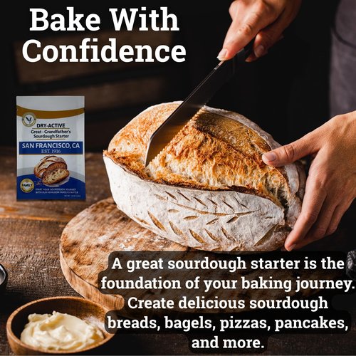 100 Year Old San Francisco Sourdough Starter | Our Great Grandfather's Starter from 1916 | Easy to follow instructions | Includes detailed instructions and recipe |