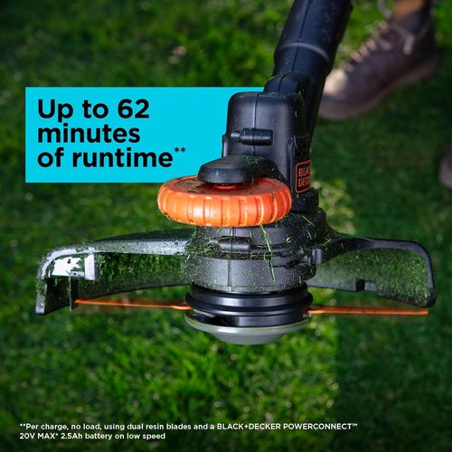 BLACK+DECKER 20V MAX Cordless String Trimmer Kit - Includes Battery & Charger for Easy Use