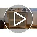 VASAGLE Boho Shoe Storage Cabinet - Slim Rattan Look Flip Drawers, Oak Beige - 9.4"D x 33.9"W x 32.9"H