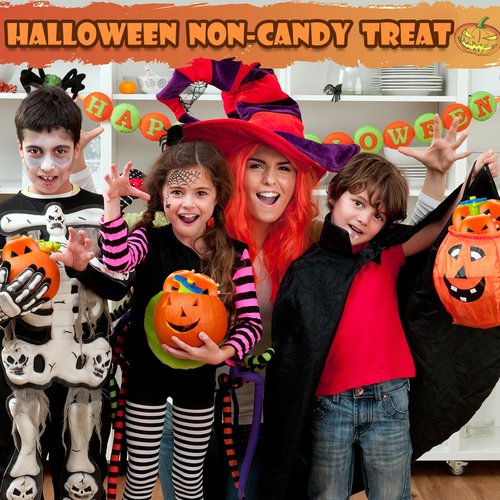 Halloween Basket Goodie Bag Stuffers Filler for Kids, 3 Pack Light Up Party Favors Spinning Top for Toddler Boys Girls, Halloween Spooky Trick or Treats Non Candy Toys Classroom Prizes Stuff Games