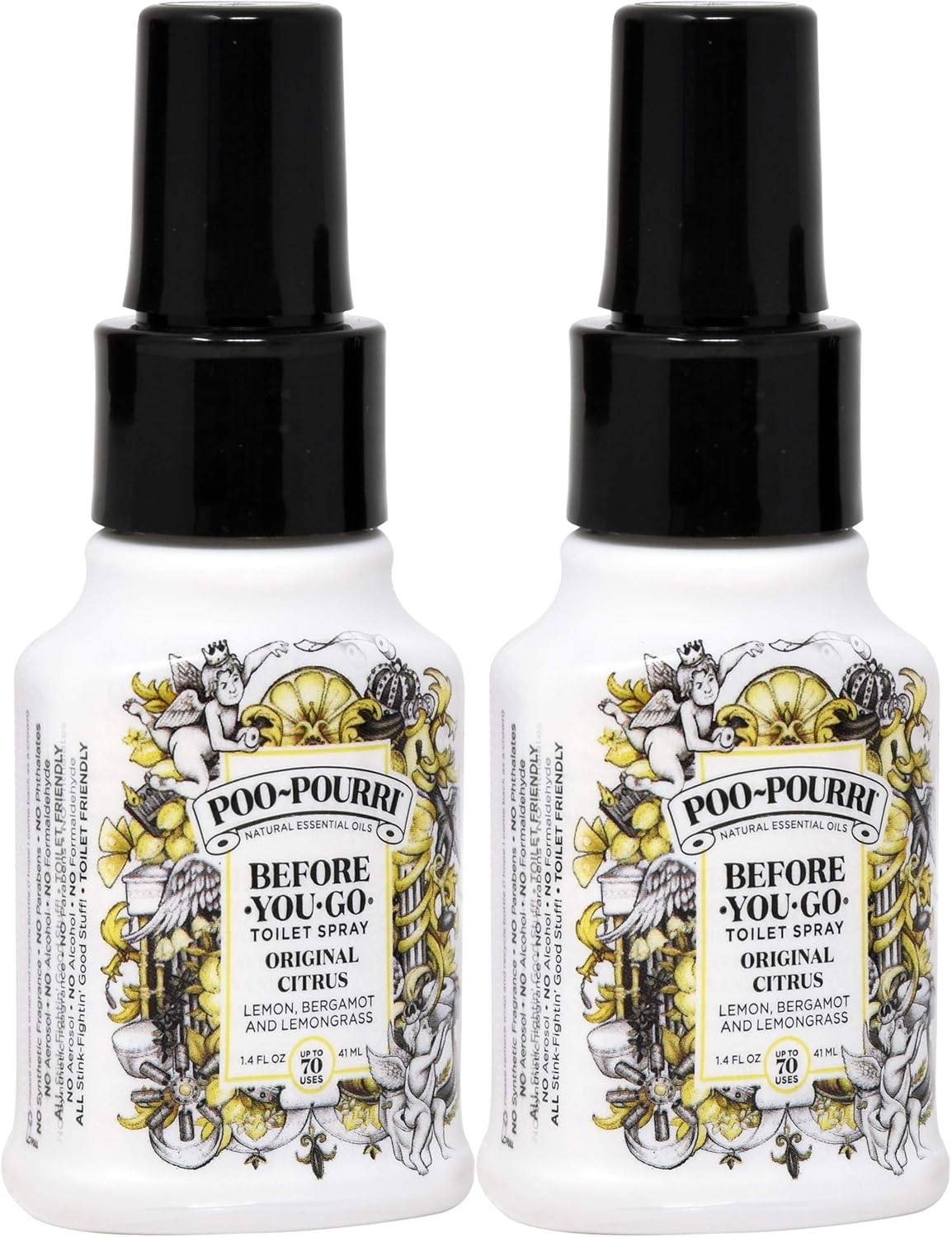 Poo-Pourri Toilet Spray | Original Scent | 1.4 oz Bottle | 2 Count for Odor Elimination