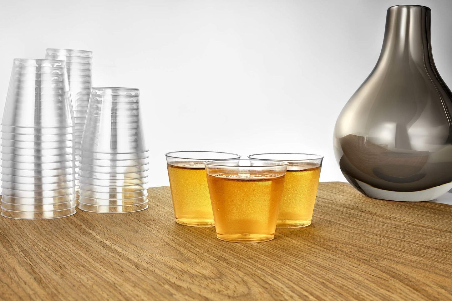 100 Count Shot Glasses Premium Clear Hard Plastic 1oz Disposable Cups, Ideal for Jello Shots, Wine Tasting, Condiments, Sauce, Dipping, Samples