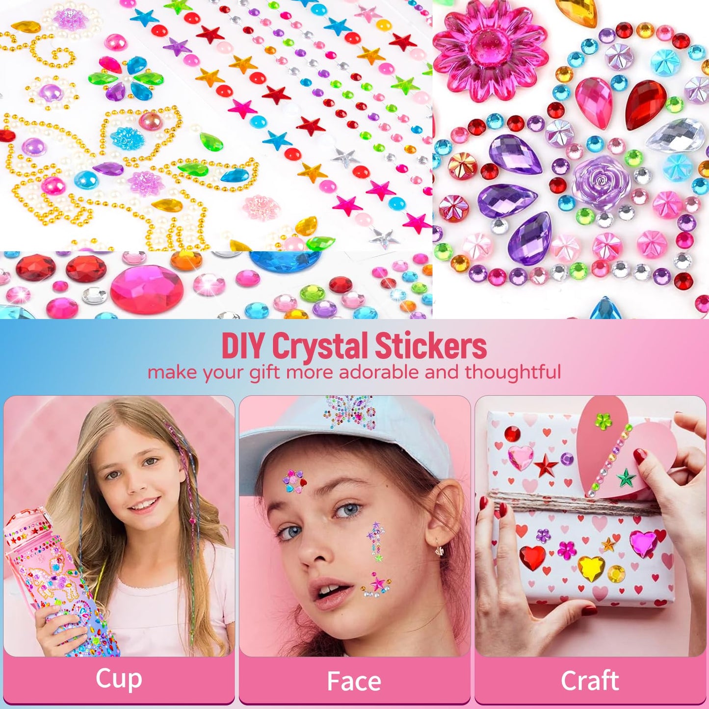 Frerdui 9 Year Old Girl Birthday Gifts, Cute Presents for 9 Year Old Girls, Tween Girl Gift Set with in My 9th Birthday Era Water Bottle, Socks, Bracelet & DIY Diamond Kit