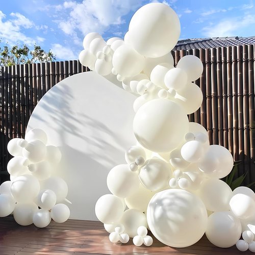 200 Pieces White Balloons Different Sizes 5 10 12 18 Inch Latex White Balloon Garland Arch Kit for Birthday Wedding Baby Shower Party Decorations