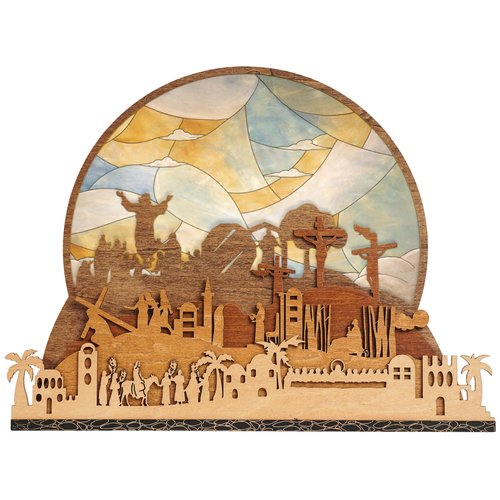 He is Risen Gifts for Adults, Easter Decor Resurrection Scene Empty Tomb, Christian Table Decorations Indoor, Catholic Cross Jesus Religious Easter Gifts Decor (Resurrection)