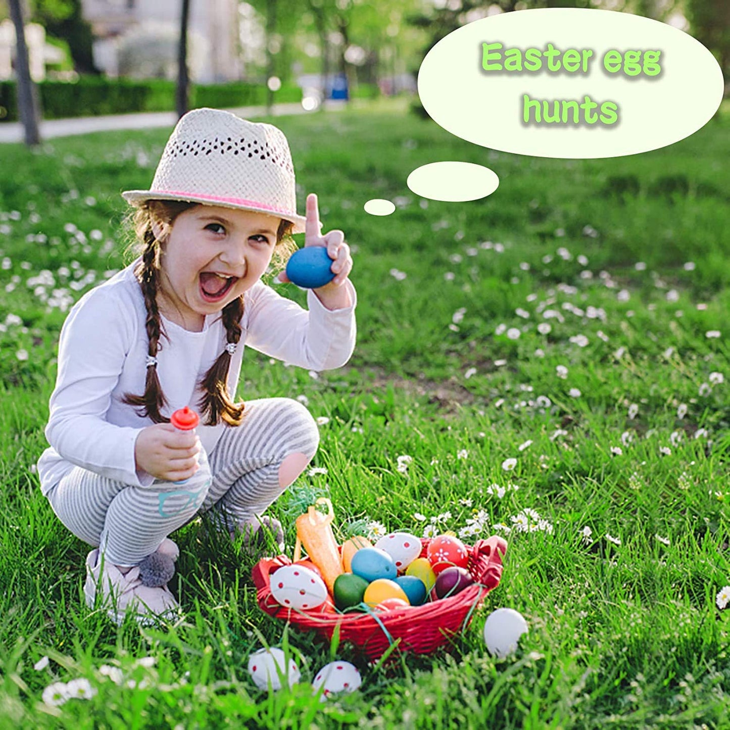 Double Couple 20 PCS White Plastic Eggs for Hunts, Basket Fillers, Gift, Compatible with Egg Decoration Spinner Machine