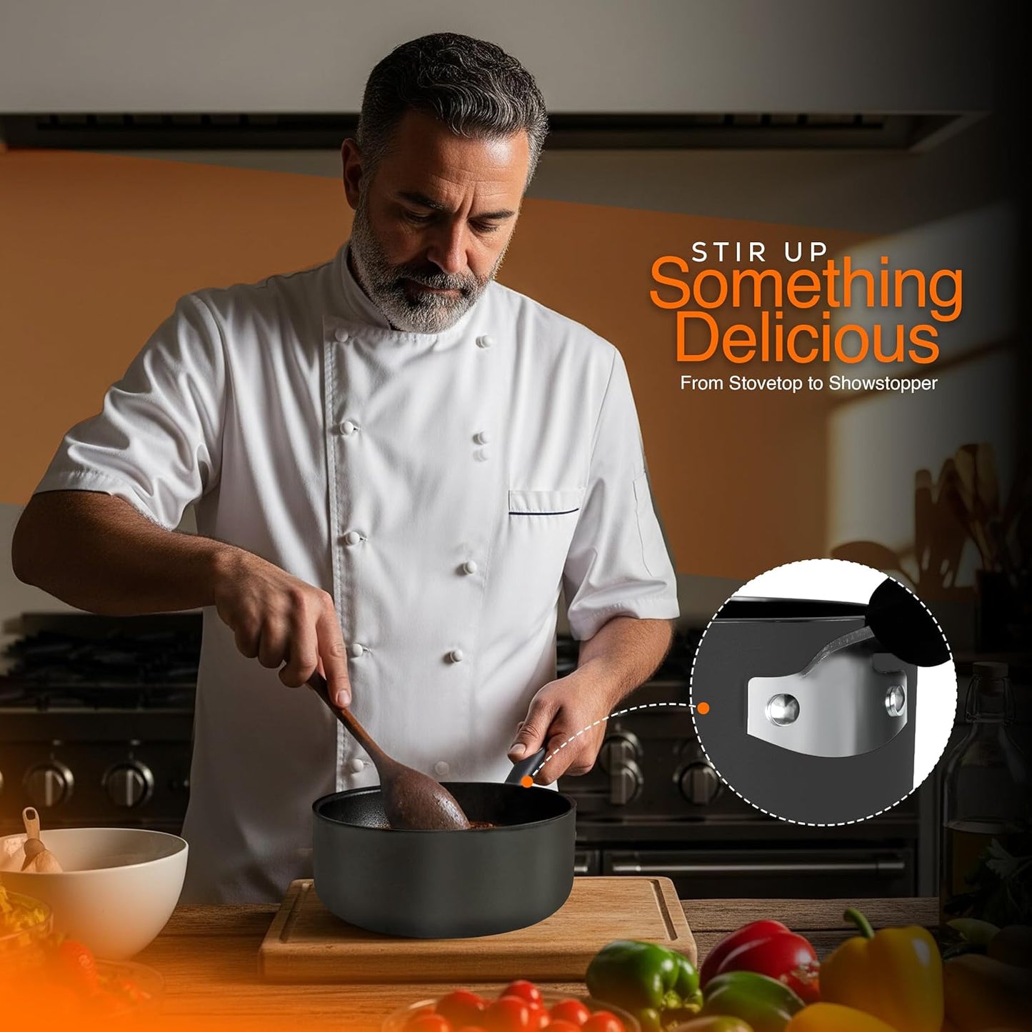 Utopia Kitchen Nonstick Saucepan Set - 1 Quart & 2 Quart Cooking Pots with Lids | Grey & Black