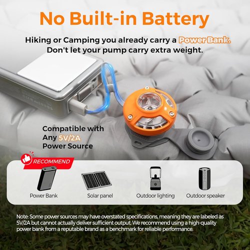 Aerogogo GIGA Pump - Ultra-Mini Air Pump for Inflatables | 1oz Portable Design for Camping & Pool Floats