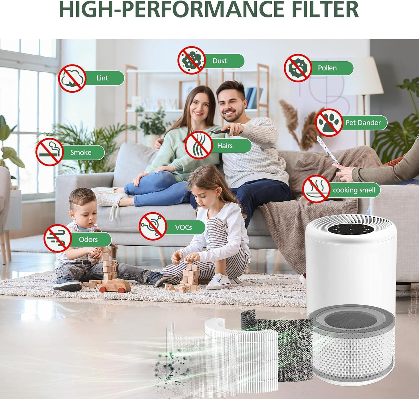 Levoit Vista 200 Replacement Filter - Multi-Layer Air Purifier Filter, 2 Pack | Fits Vista 200-RF