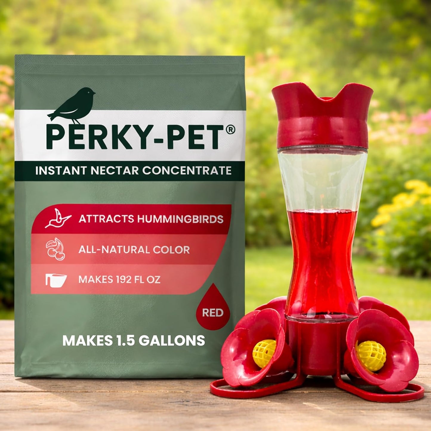 Perky-Pet Hummingbird Nectar Powder Concentrate - 2 lb Bag | Makes 192 oz of Liquid Food - 100% Sucrose