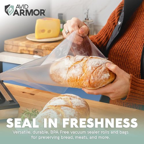 Avid Armor Vacuum Sealer Bags & Rolls - Heavy Duty, BPA-Free Food Storage Solutions | 20 Pint, 30 Quart, 2 Rolls (11"x20ft), 1 Roll (8"x20ft)