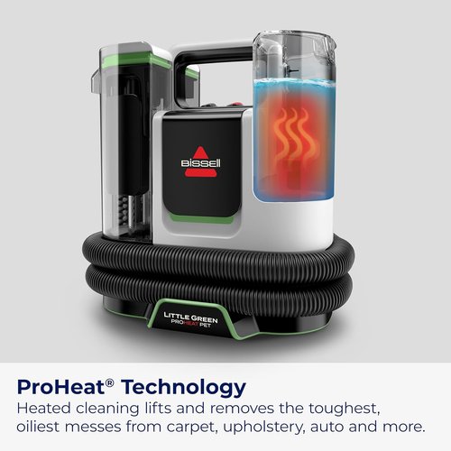 BISSELL® Little Green® Proheat® Portable Deep Cleaner - Heated Cleaning Technology & Pet Pro Oxy Formula Included | Model 3969