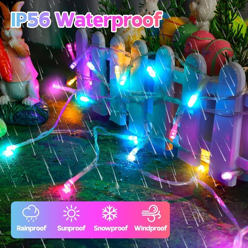 30 LED Easter String Lights - 11.5Ft Pastel Battery Mini Lights with 8 Modes & Timer | Waterproof Fairy Lighting for Home & Party Decor