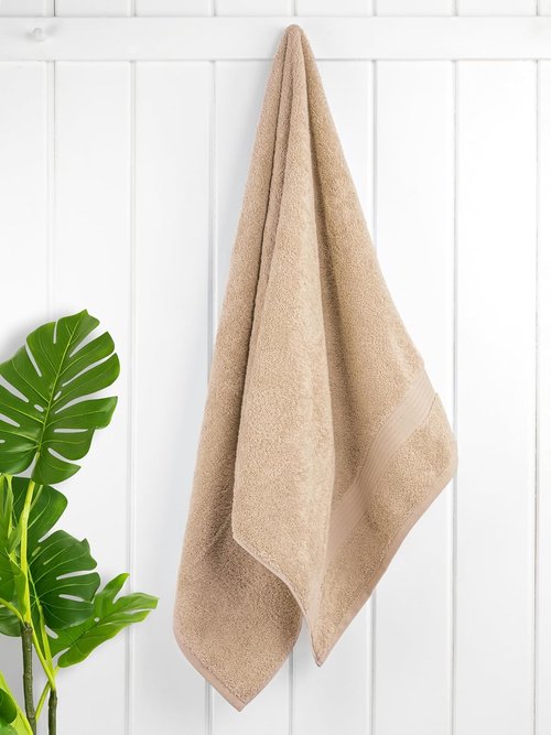 Cotton Paradise Turkish Bath Towels - Extra Large Soft Plush 4-Piece Set in Beige