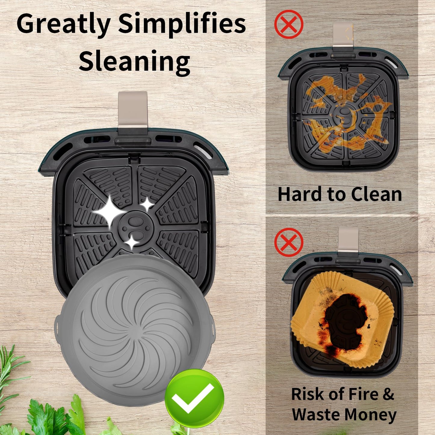 Air Fryer Silicone Liners for Ninja AF101 Air Fryer
