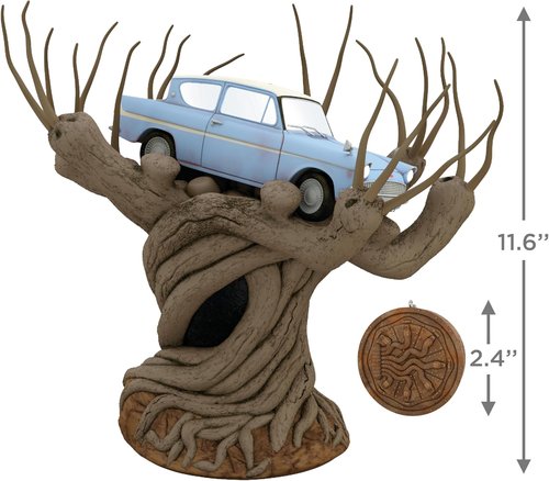 Hallmark Keepsake Christmas Tree Topper - Harry Potter Flying Ford Anglia with Light & Sound | Perfect Gift for Fans