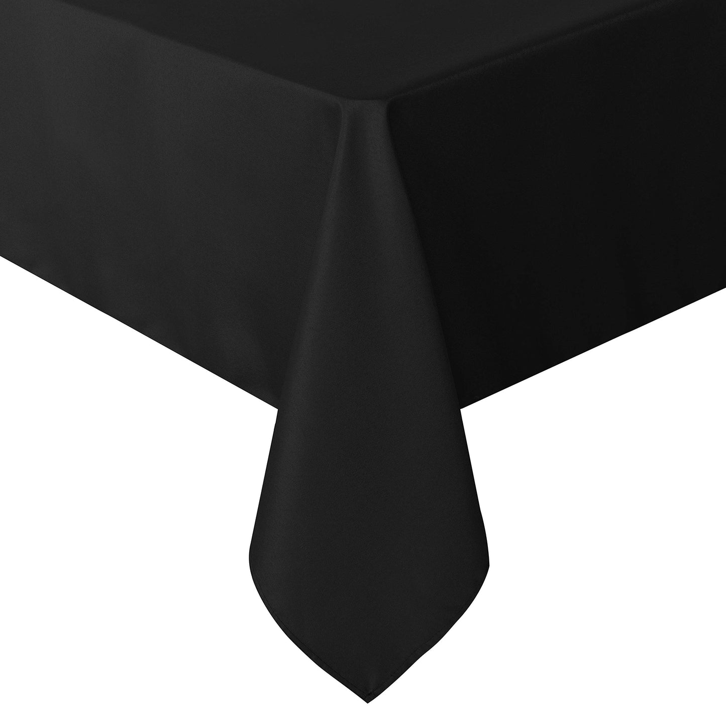 sancua Rectangle Tablecloth - 54 x 120 Inch - Water Resistant Spill Proof Washable Polyester Table Cloth, Decorative Fabric Table Cover for Dining Tables, Buffet Parties and Camping, Black