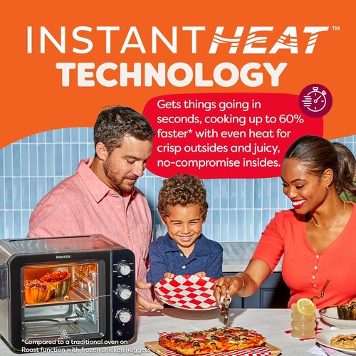 Instant Pot 4-Slice Air Fryer Toaster Oven - No Preheat Required, 7-in-1 Cooking Functions, InstantHeat Technology