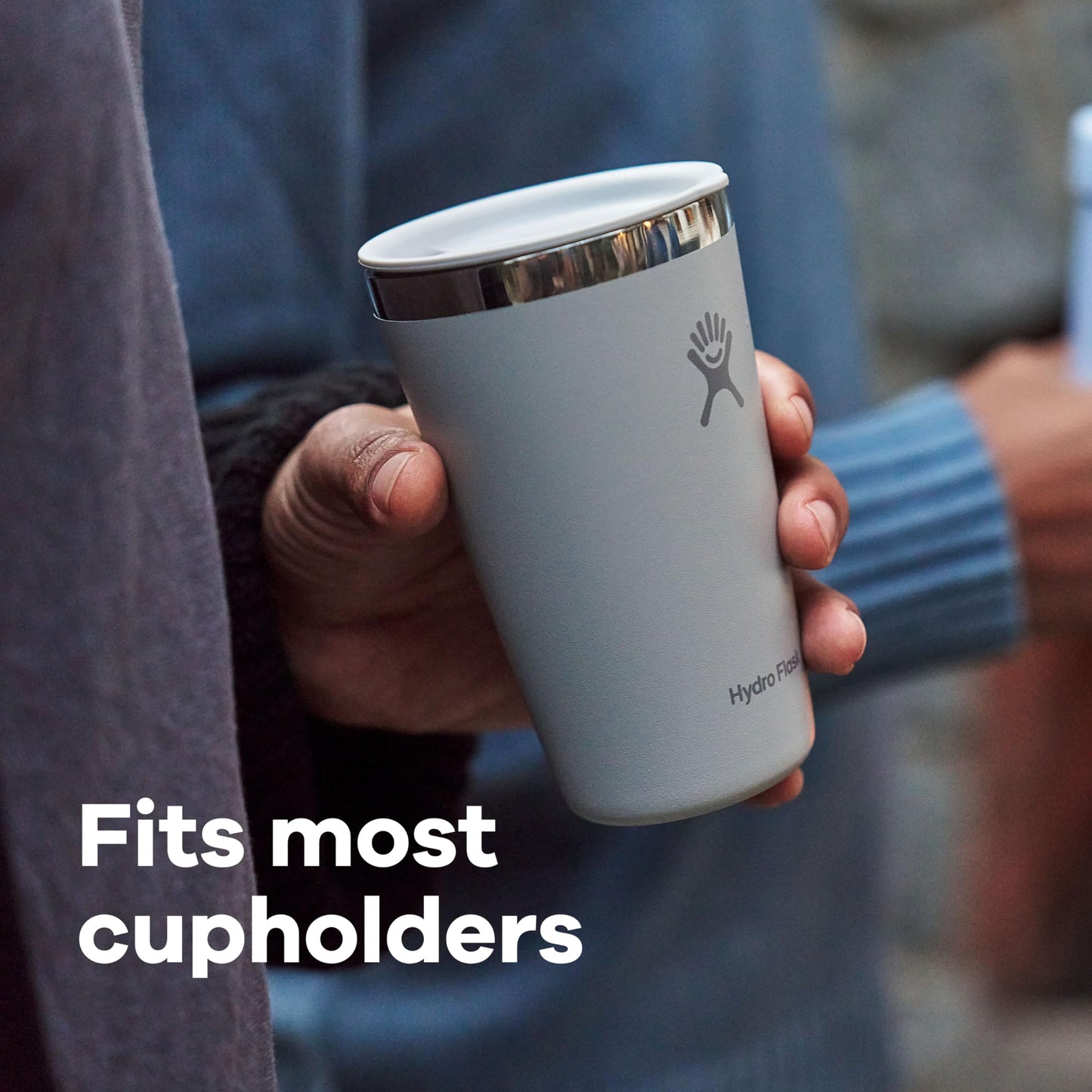 Hydro Flask All Around Tumbler Press-in Lid, Insulated Travel Mug, Stainless Steel Coffee Cup 20 Oz Surf Blue