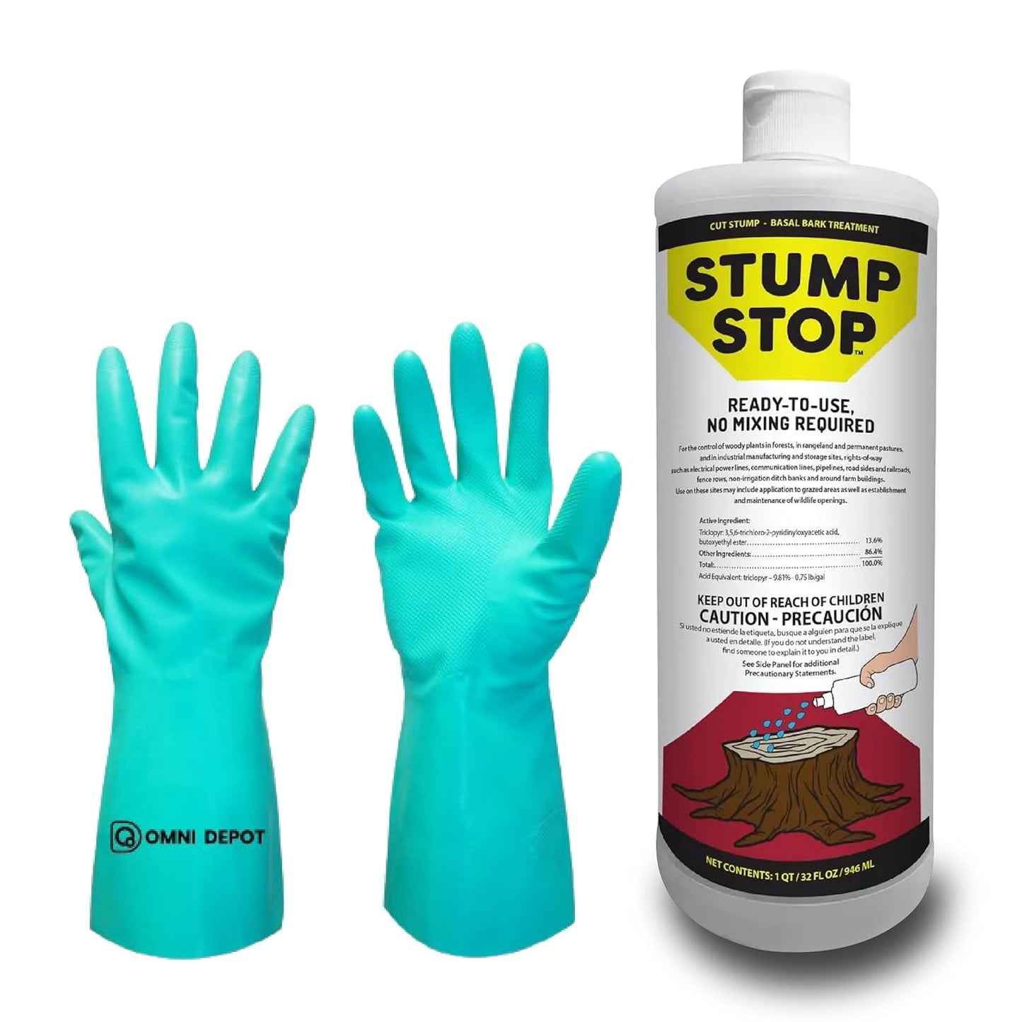 Stump Stop | Ready-to-Use Stump Killer - 32 Fl. Oz - Effective Tree & Bush Control - Ideal for Forests & Pastures