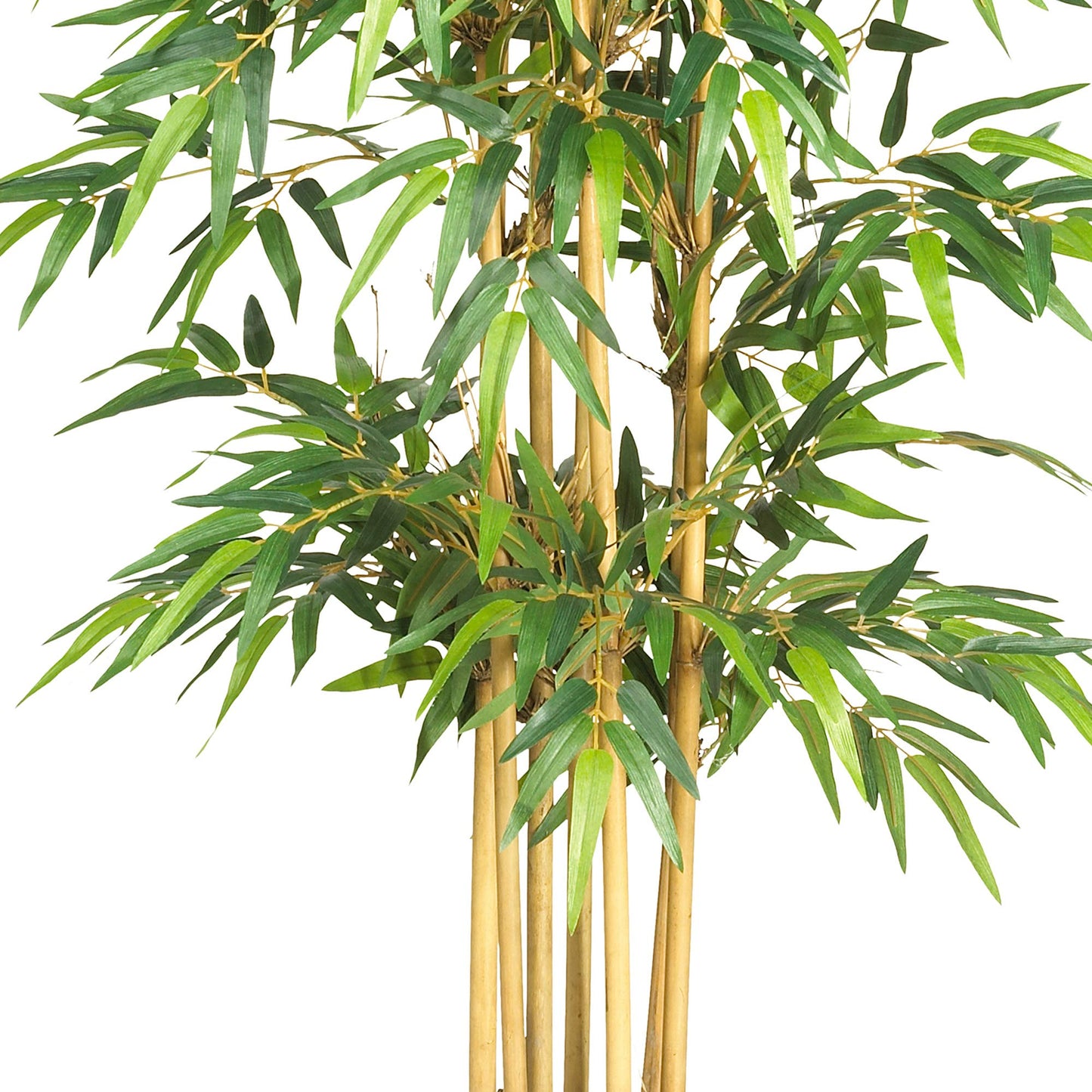 Nearly Natural 64in Bamboo Tree, Fake Bamboo Plants with 7 Natural Trunks, 5.3ft Tall Faux Plants for Indoor Home Decor with 1040 Realistic Fake Leaves