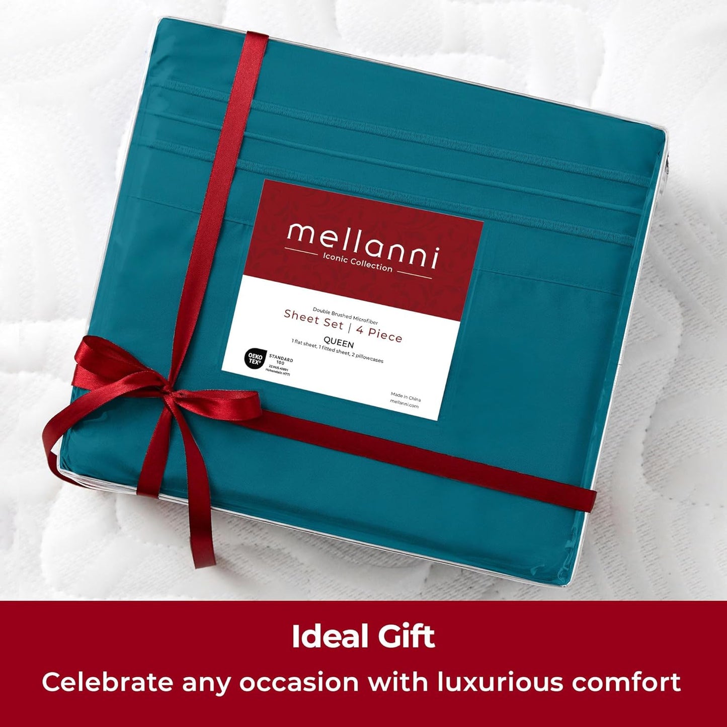 Mellanni Twin Sheets Set - 3 PC Hotel Luxury Bedding | Extra Soft, Cooling, Wrinkle-Resistant (Teal)