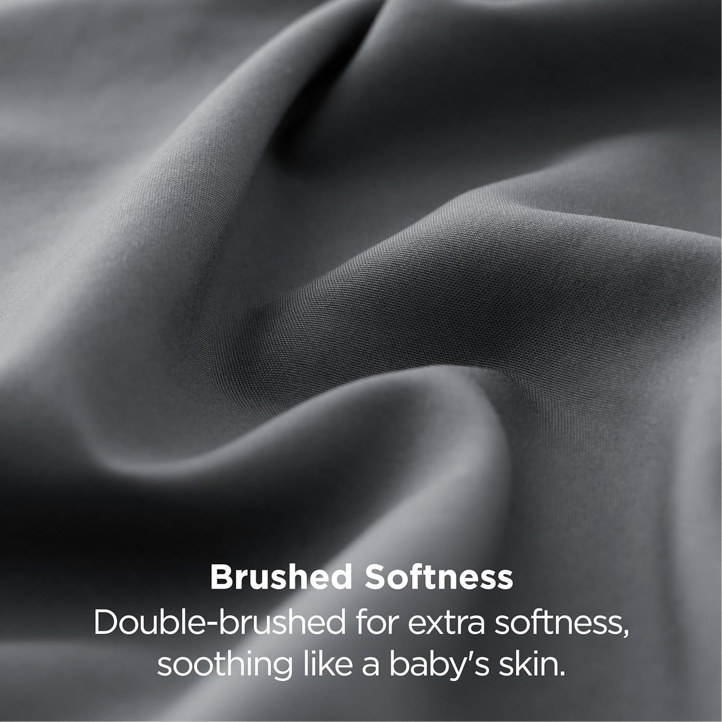 Bedsure Pillow Cases - Super Soft Dark Grey Microfiber Set of 2 | Cooling, Wrinkle & Fade Resistant, 20”x30”