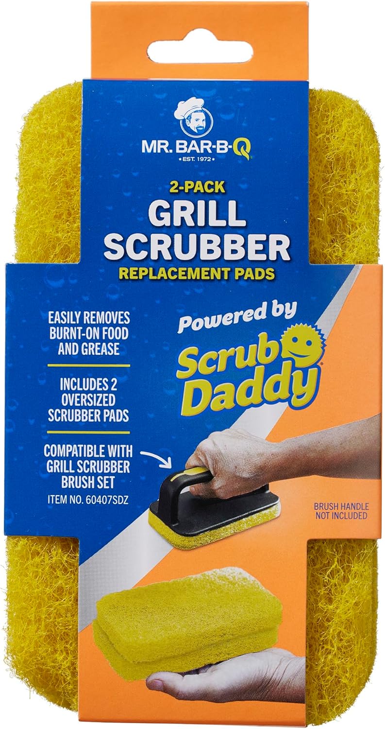 Mr. Bar-B-Q Grill Scrubber Replacement Pads - 2-Pack for Ultimate Cleaning Power