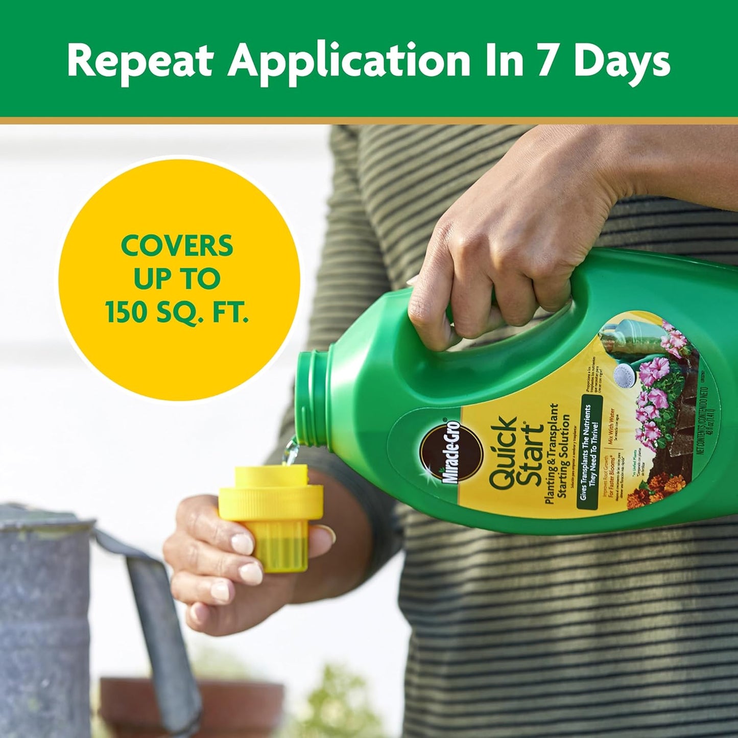 Miracle-Gro Quick Start Liquid Fertilizer - Ideal for Seedlings & Transplants, 48 Fl. Oz.