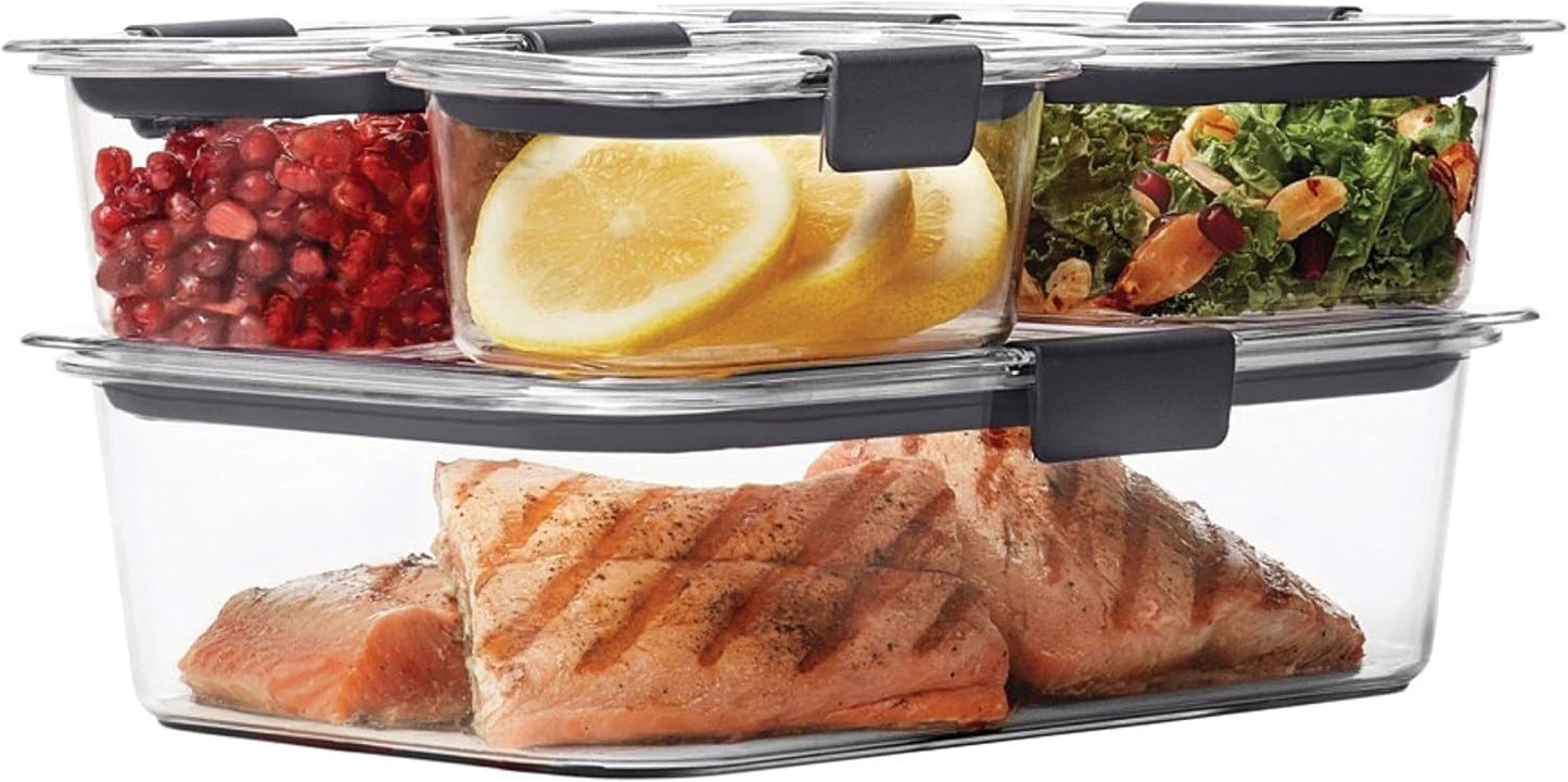 Rubbermaid Brilliance Food Storage Containers - Leak-Proof & Airtight Lids | 10-Piece Set