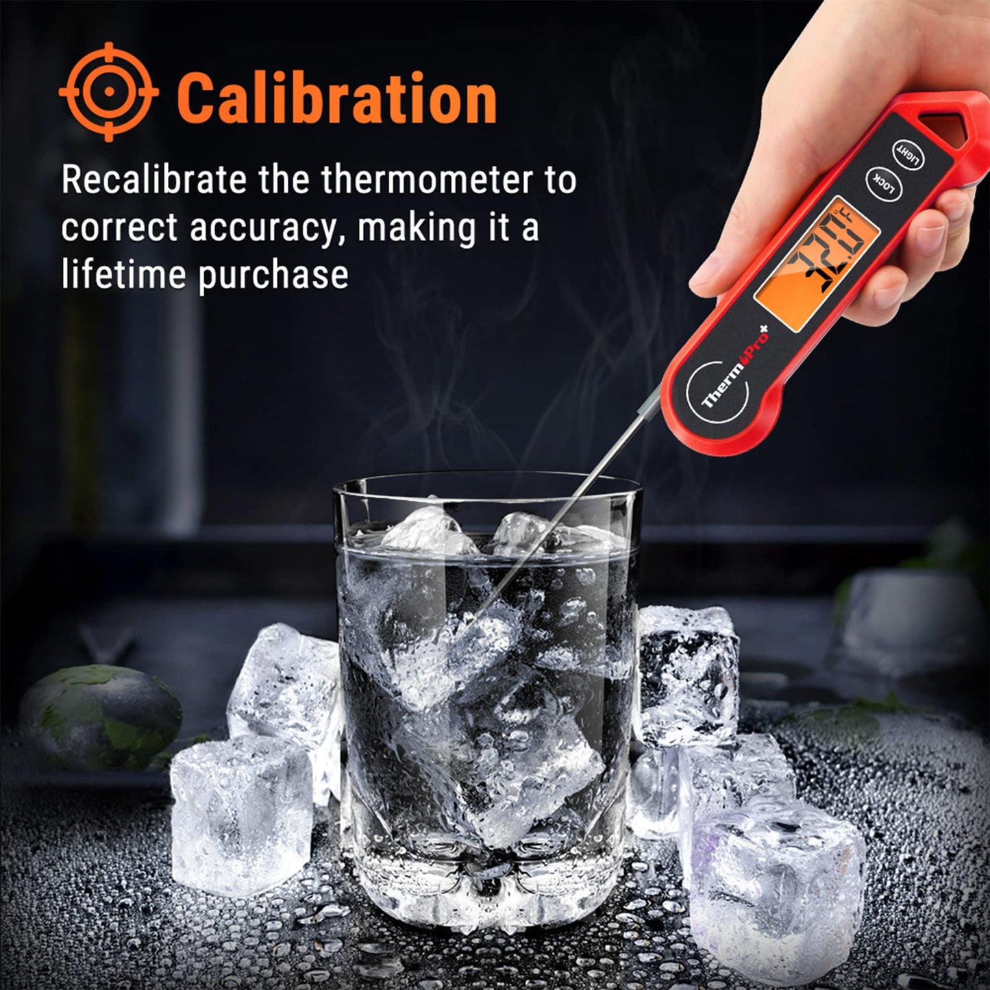 TempPro TP19H Waterproof Digital Meat Thermometer for Grilling with Ambidextrous Backlit and Motion Sensing Kitchen Cooking Thermometer for BBQ Grill Smoker Oil Fry Candy（Previously ThermoPro）