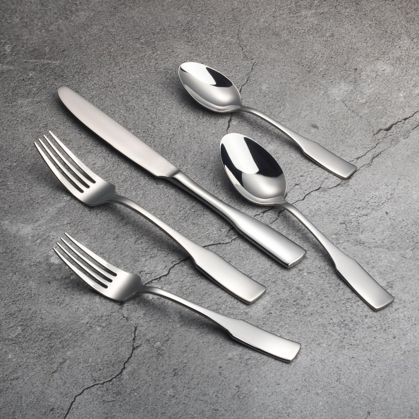 Alata Kate 20-Piece Silverware Set Stainless Steel Flatware Set,Service for 4,Mirror Polished Cutlery Set,Dishwasher Safe