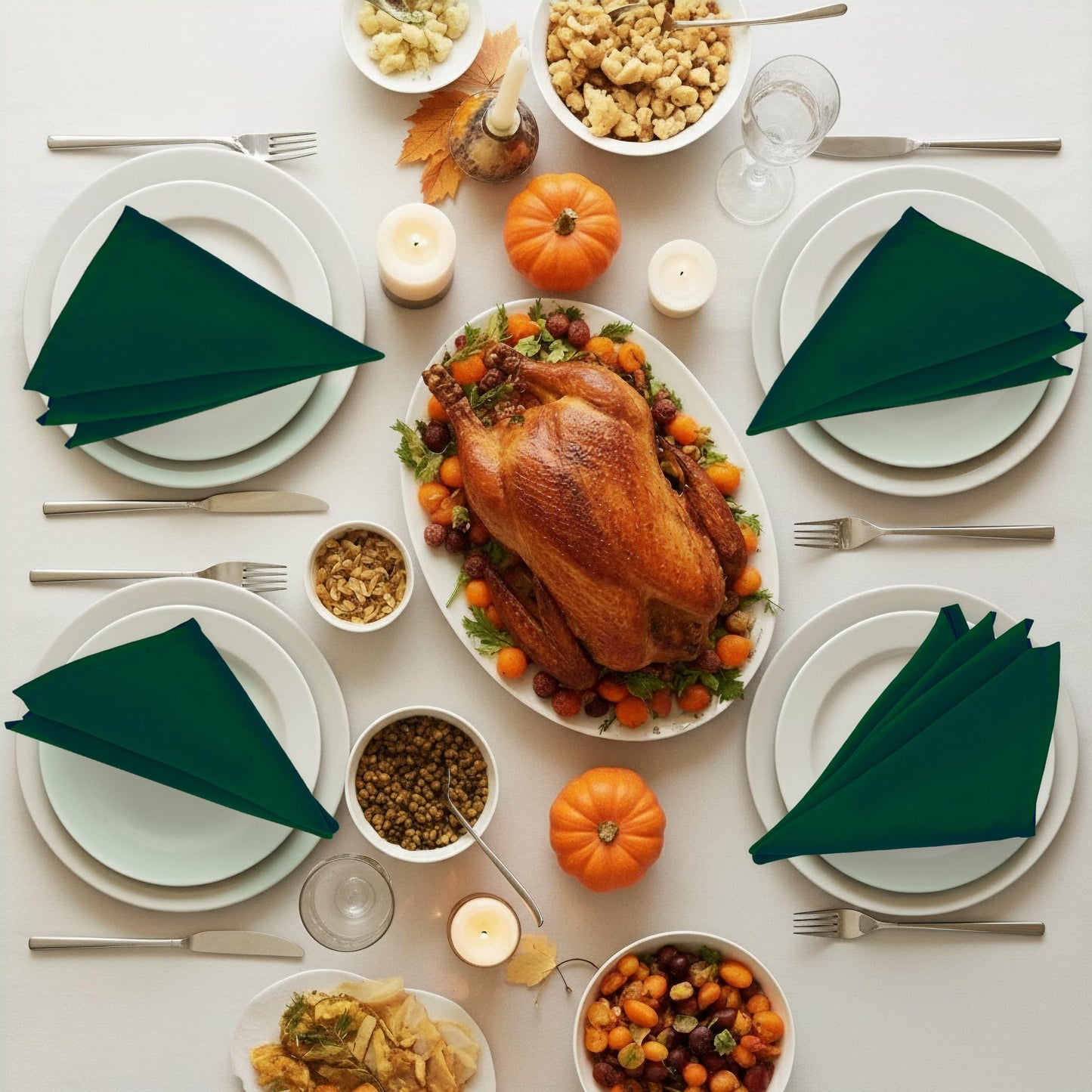 Utopia Home [288 Pack, Hunter Green] Cloth Napkins 17x17 Inches, 100% Polyester Hemmed Edges, Washable and Reusable Ideal for Parties, Weddings and Dinners
