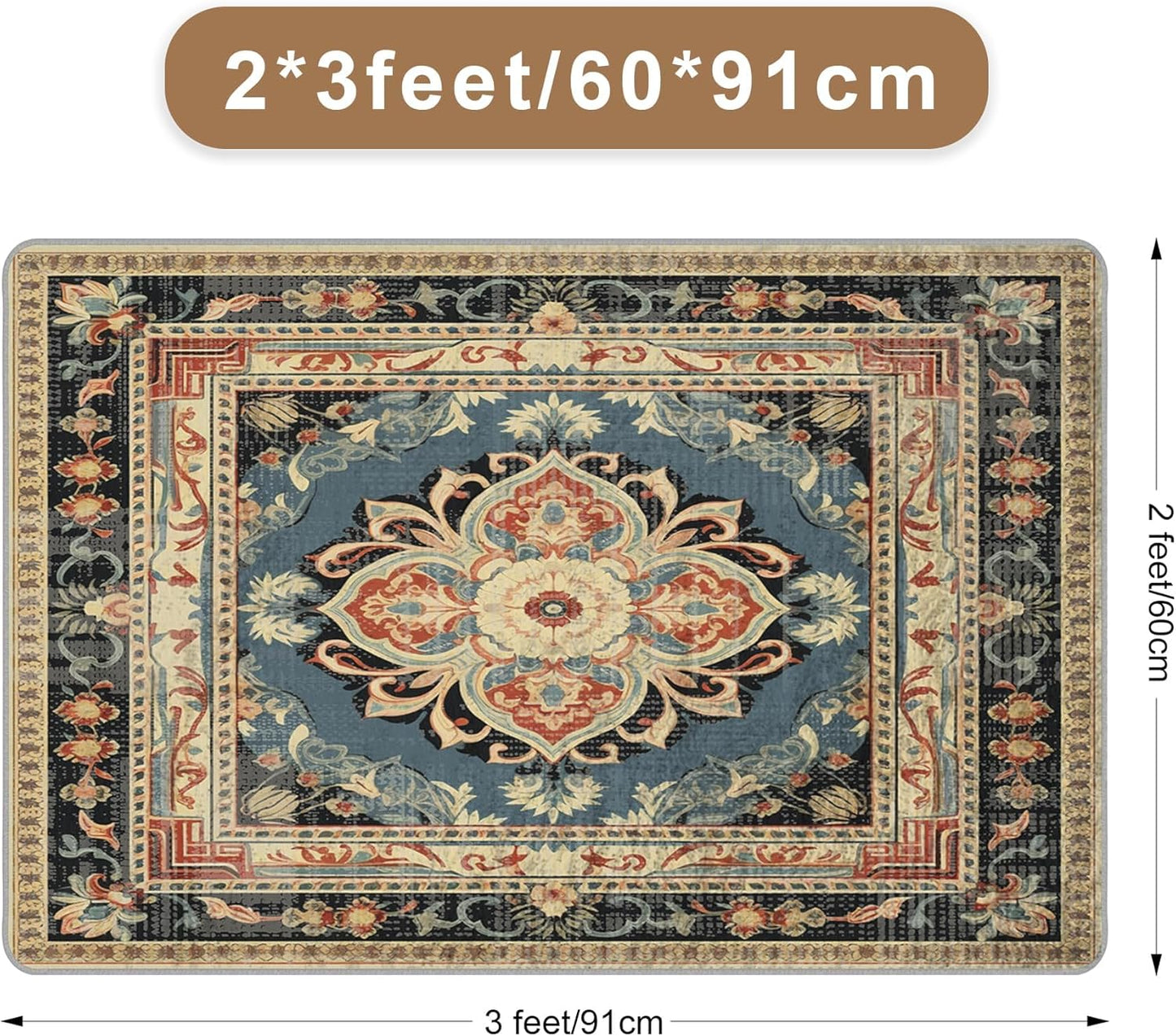Skiennix 2x3 Entry Rug - Stylish Indoor Door Mat for Entryway | Durable & Easy to Clean
