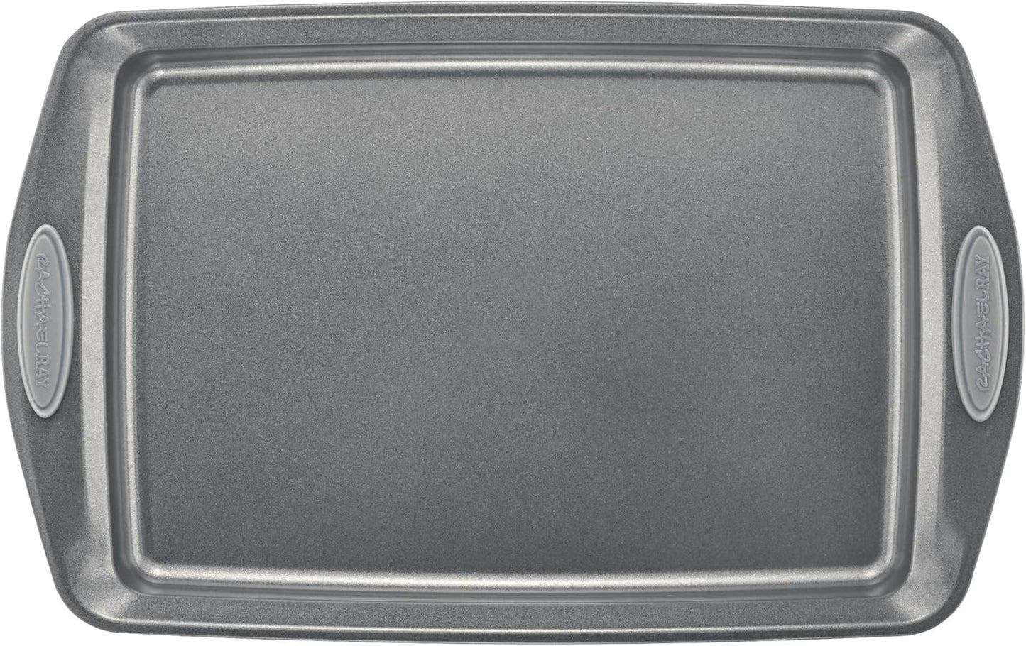 Rachael Ray Nonstick Bakeware Set - 3 Piece Cookie Sheets with Grips in Gray & Sea Salt Gray